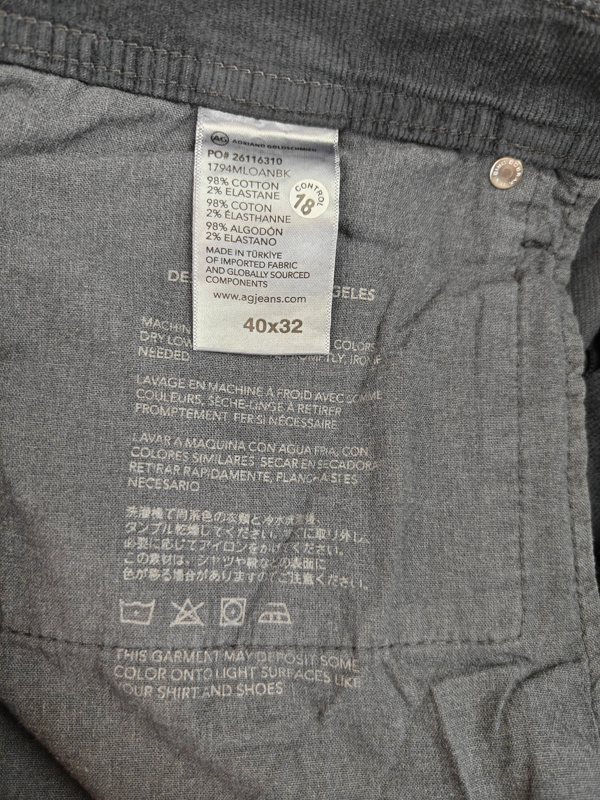 Andriano Goldschmıed jeans kadife yazılk  42 beden