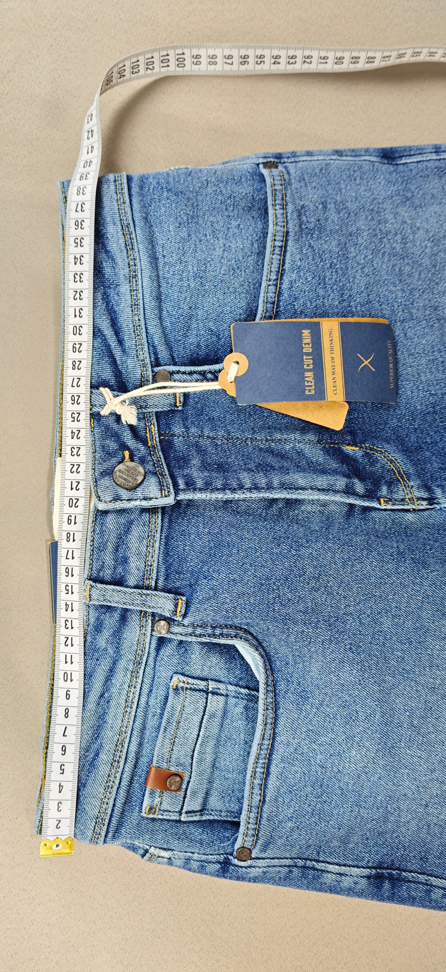 Clean cut denim