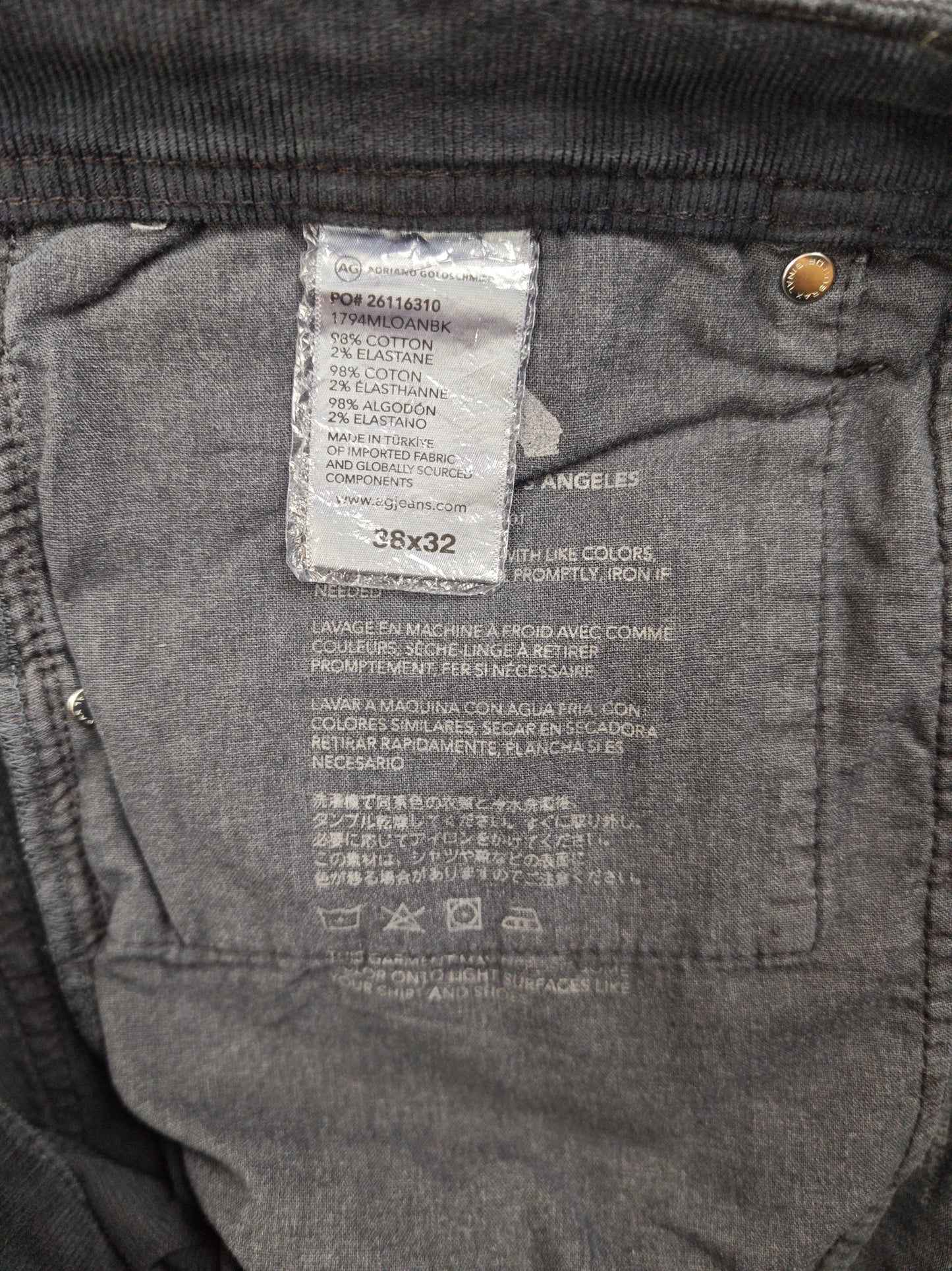 Andriano Goldschmıed jeans kadife 38 BEDEN