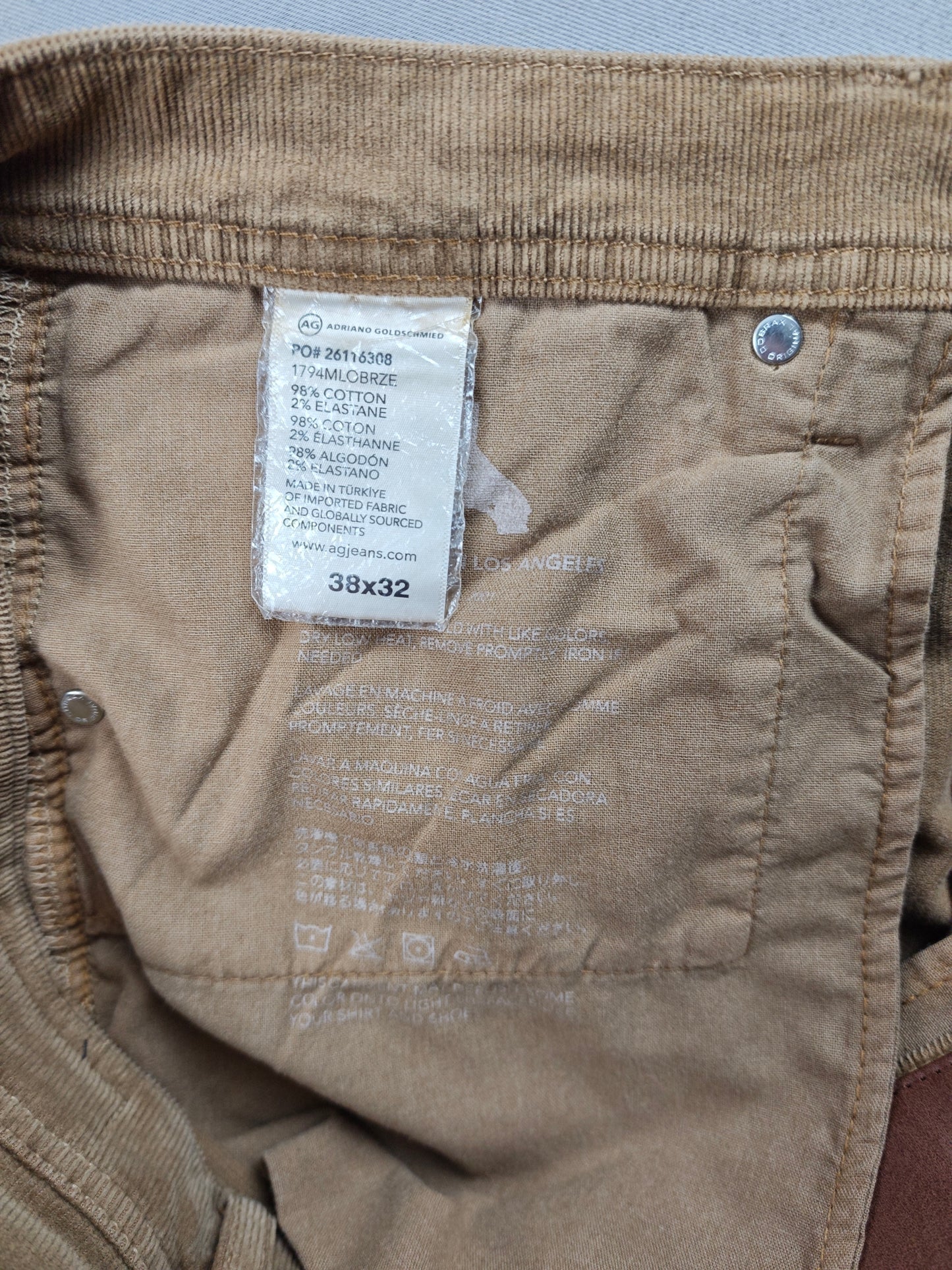 Andriano Goldschmıed jeans kadife 38 BEDEN