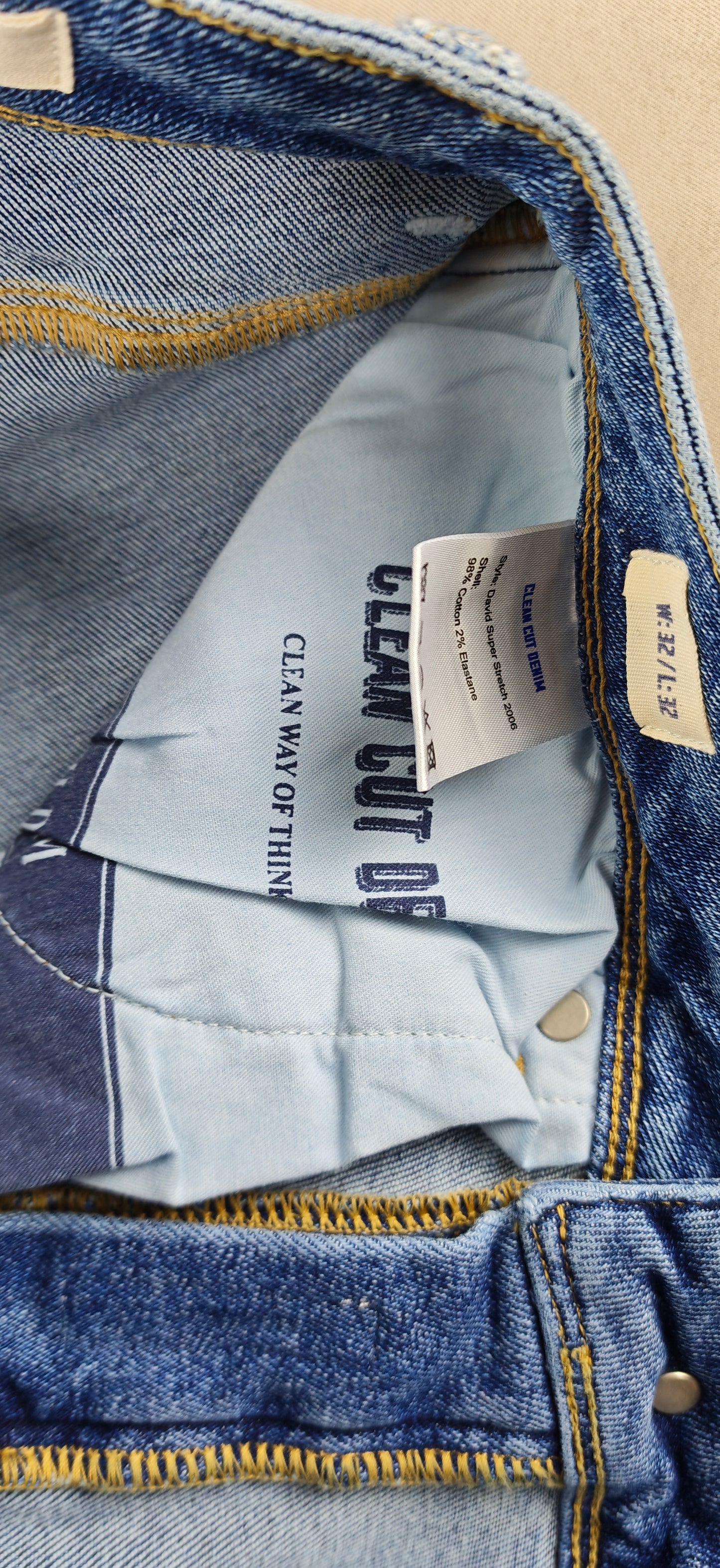 Clean cut denim