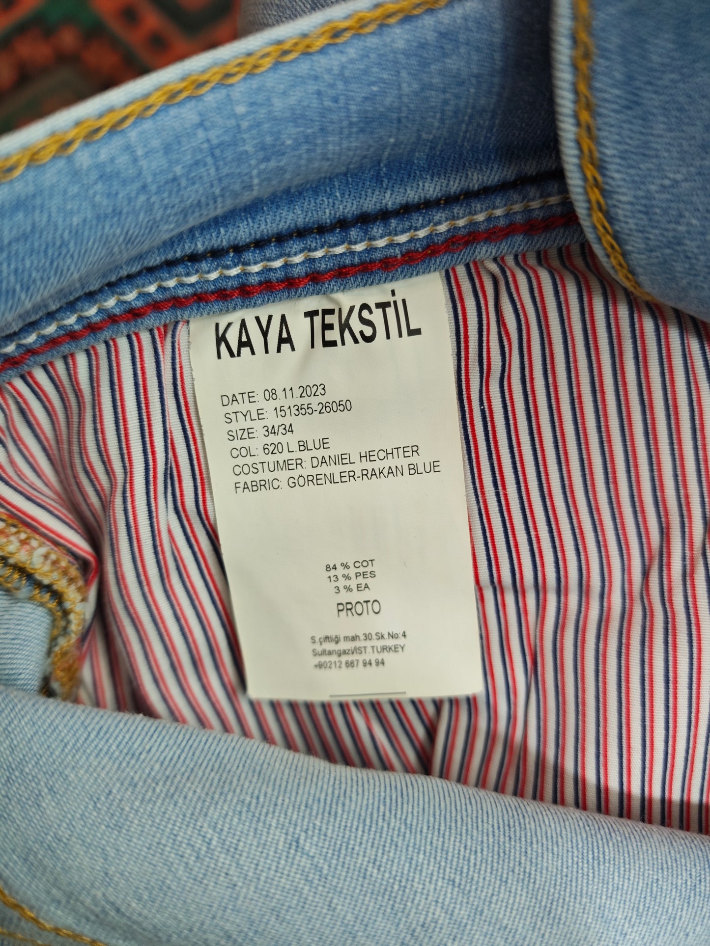 Daniel hechter jeans numune 34 BEDEN