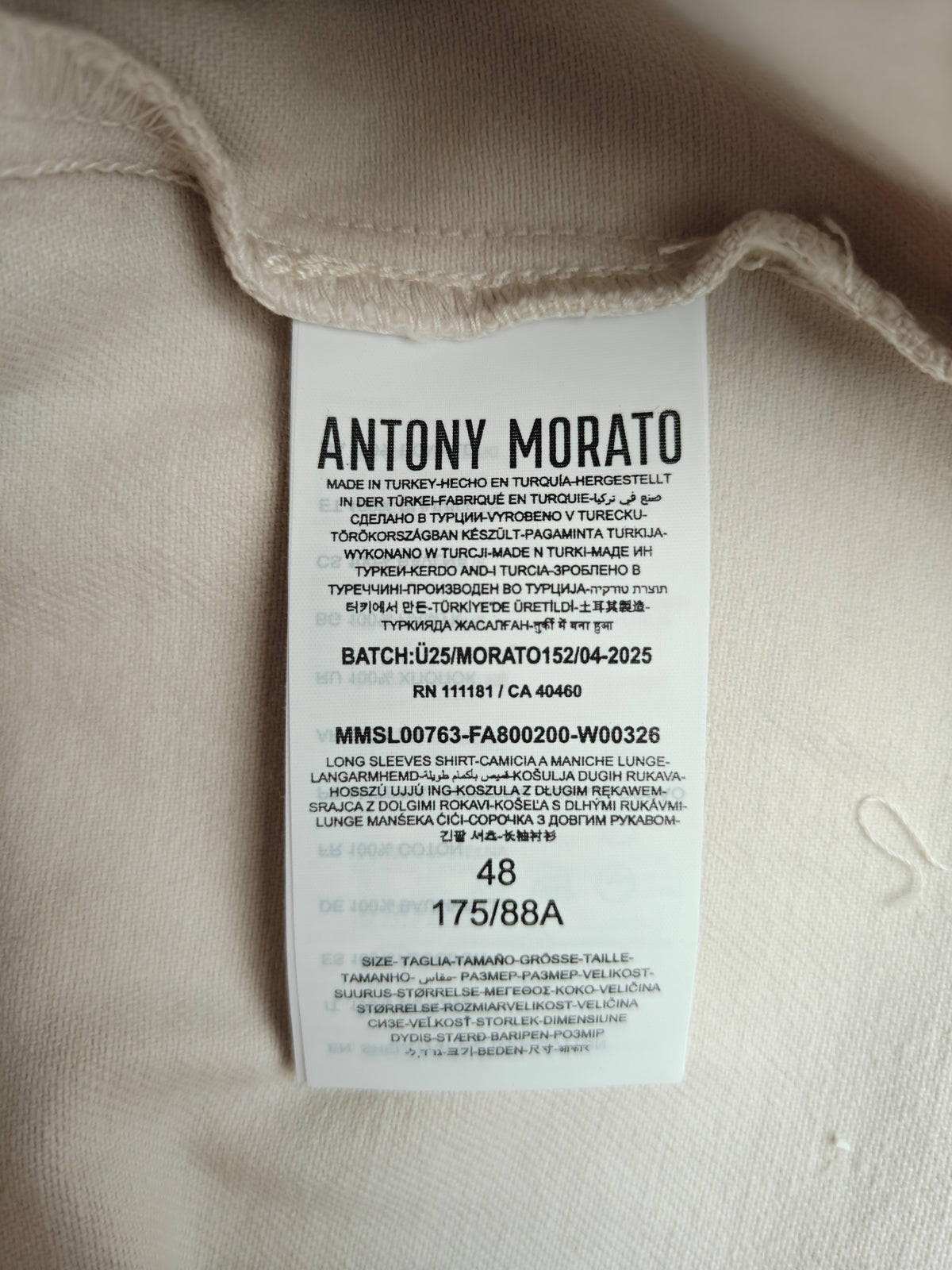 Antony morato kot gömlek L beden